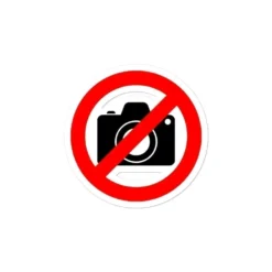 No Cameras Stickers