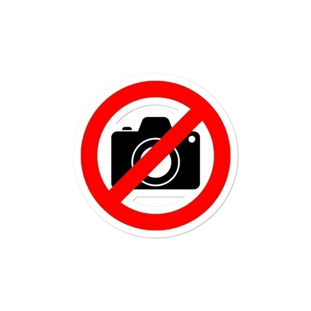 No Cameras Stickers 1 No Cameras Stickers