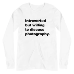 Introverted Unisex Long Sleeve Tee – White